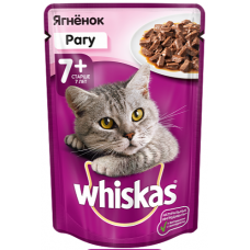 Вискас (Whiskas®) д/пож. кошек 7+ пауч 85 гр РАГУ Ягнёнок