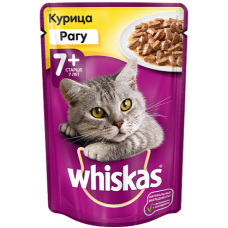 Вискас (Whiskas®) д/пож. кошек 7+ пауч 85 гр РАГУ Курица