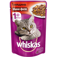 Вискас (Whiskas®) д/кошек пауч 85 гр МИНИ-ФИЛЕ Говядина