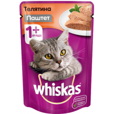 Вискас (Whiskas®) д/кошек пауч 85 гр ПАШТЕТ Телятина