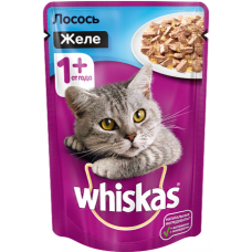 Вискас (Whiskas®) д/кошек пауч 85 гр ЖЕЛЕ Лосось