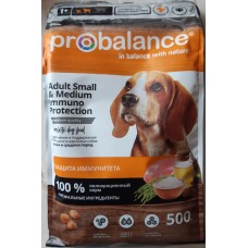 ПроБаланс (ProBalance®) д/собак Сухой 500 гр малых и средних пород